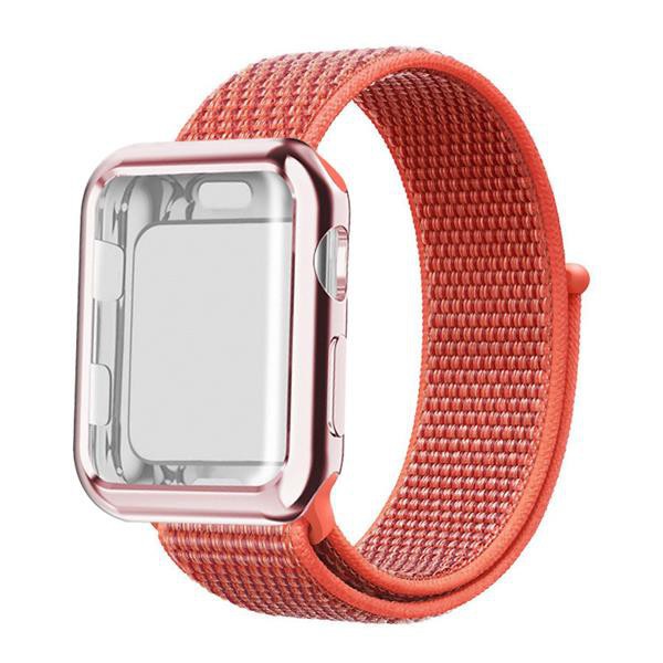 All-inclusive case + nylon strap Apple Watch iwatch strap 38mm /40mm 40mm/44mm series 6/SE/5/4/3/2/1