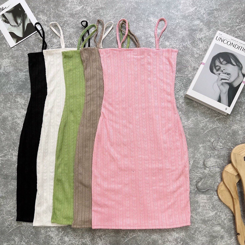 Đầm ôm body siêu tôn dáng sexy, vải co giãn mặc đi chơi dự tiệc siêu xinh váy đi biển D284