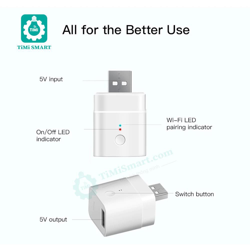 [Bảo Hành 6 tháng] Công Tắc Thông Minh Sonoff Micro USB 5V Điều khiển wifi 3G Cài Đăt Thời Gian Bật Tắt Tự Động