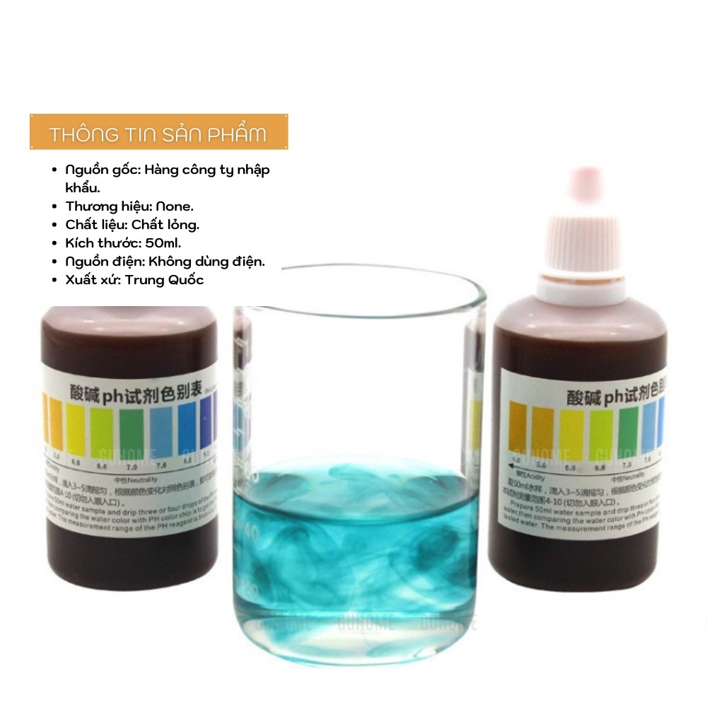 Dung dịch đo độ ph 10ml, 50ml hàng chuẩn, chất lượng