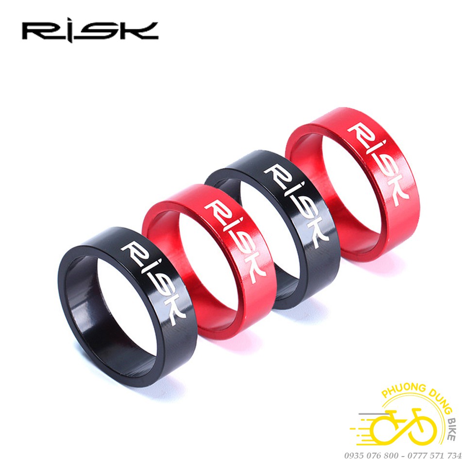 Bộ 4 Vòng chêm cổ nhôm xe đạp RISK 10mm