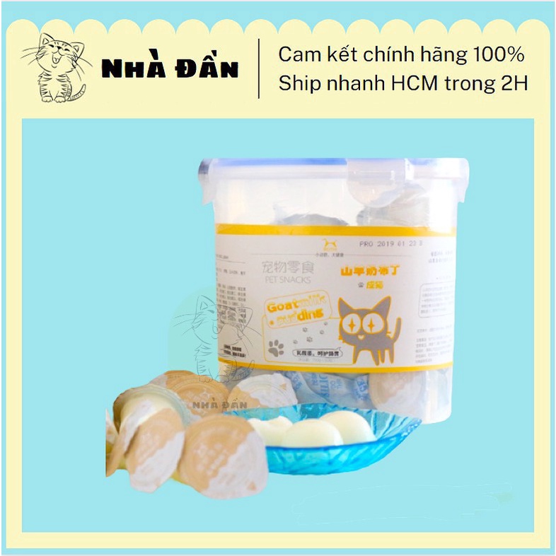 Thạch pudding sữa dê dạng liếm cho mèo