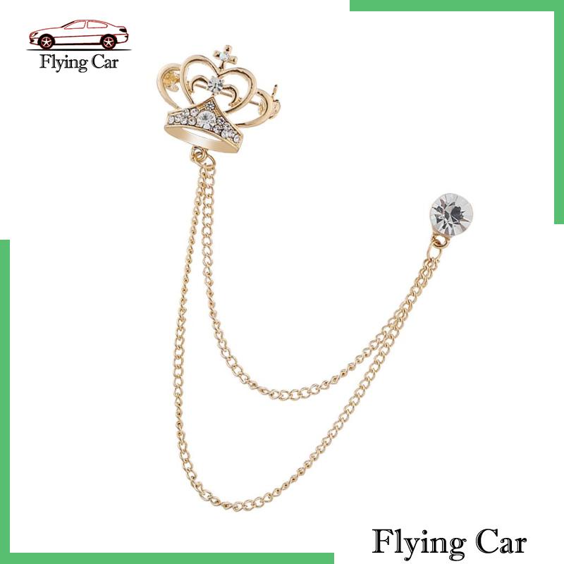 Trâm Cài Áo Kim Loại Hình Vương Miện Đính Đá Thời Trang Cho Nam Lzdjfmy2