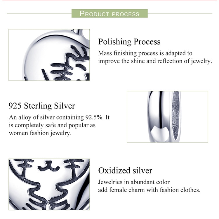 Mặt Trang Sức Bamoer Bằng Bạc 925 Hình Trái Tim Chạm Khắc Hình Chú Mèo Xinh Xắn Dùng Trang Trí Phụ Kiện DIY