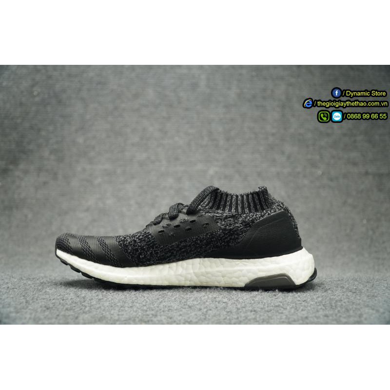 Giày Ultra Boost Uncaged Black Grey Three Real Boost