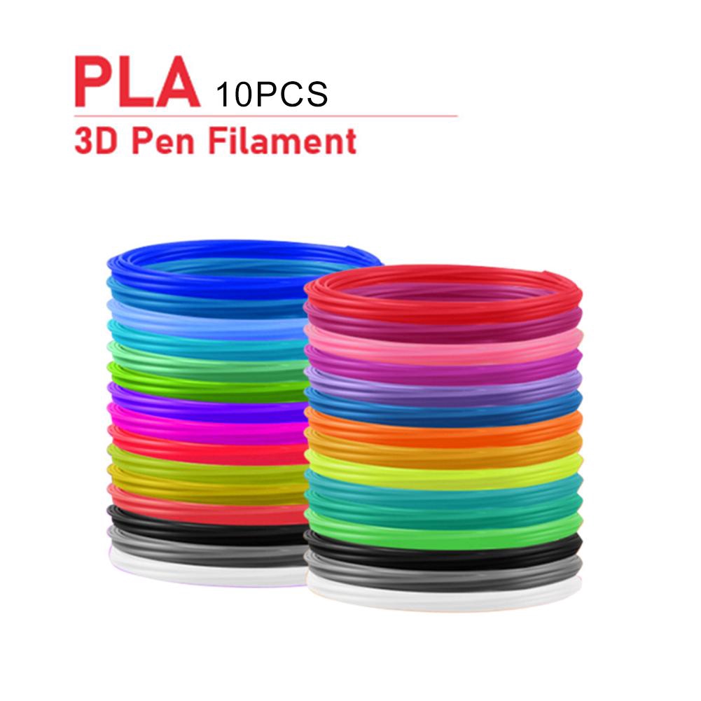 10 Rolls PLA Filament Nhựa 1.75MM Nhựa cho in 3D Pen