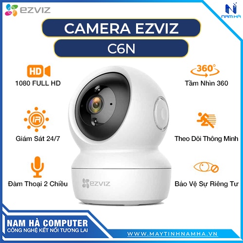 Camera IP Wifi Xoay Thông Minh EZVIZ CS-C6N (1080P) -Hỗ Trợ Cổng Mạng - Nhà Phân Phối Chính Hãng