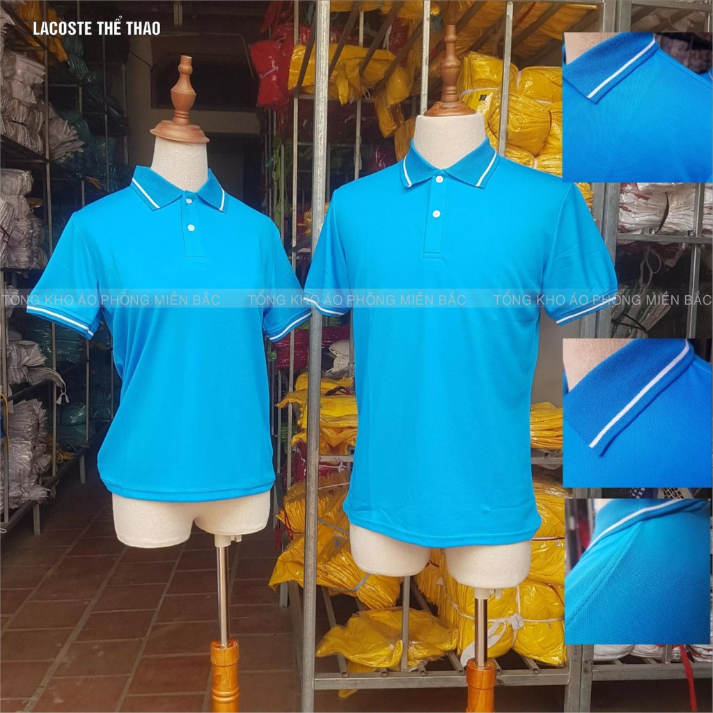 Áo Polo màu Xanh Ya chất liệu Lacoste Thể Thao mềm mịn thoáng mát – Áo thun Nam Nữ có cổ. Nhận IN ẤN theo yêu cầu. | BigBuy360 - bigbuy360.vn