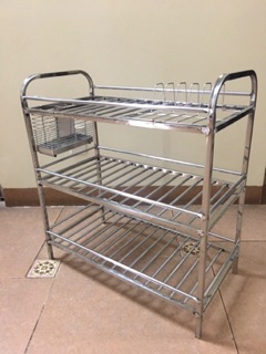 Kệ úp bát đĩa inox 3 tầng