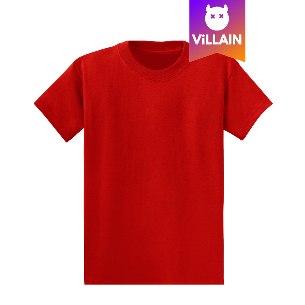 Áo Thun Trơn Nam Nữ Unisex Nhiều Màu Tone Cam Đỏ - Villain