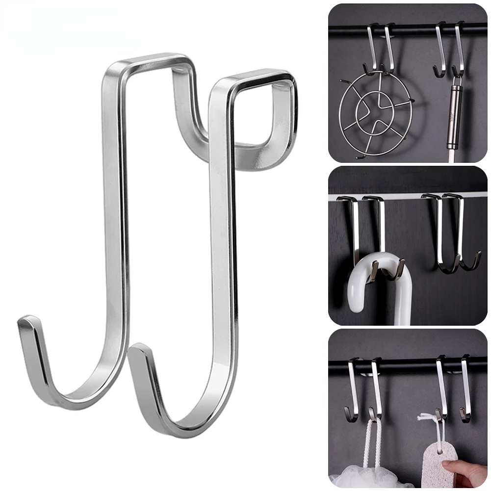 1 Móc Treo Chữ S Bằng Thép Không Gỉ Tiện Dụng Cho Nhà Bếp/Phòng Tắm