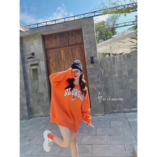 Áo hoodie cam phong cách hàn quốc