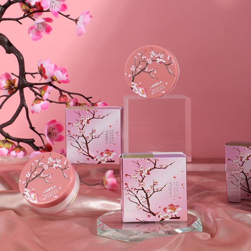 (Bán Buôn – Sỉ) Phấn Phủ Kiểm Soát Dầu Dạng Bột Cánh Hoa Lameila Sakura Siêu Mịn P46