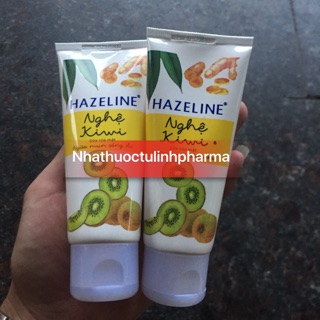 Sửa rửa mặt nghệ và kiwi Hazeline