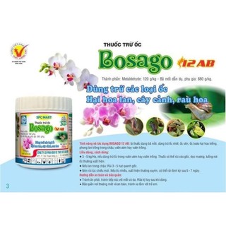 thuốc trừ ốc BOSAGO 12AB, lọ 200gam