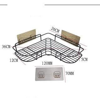 Kệ góc nhà tắm dán tường đựng đồ phòng tắm, Kệ đựng gia vị nhà bếp đa năng