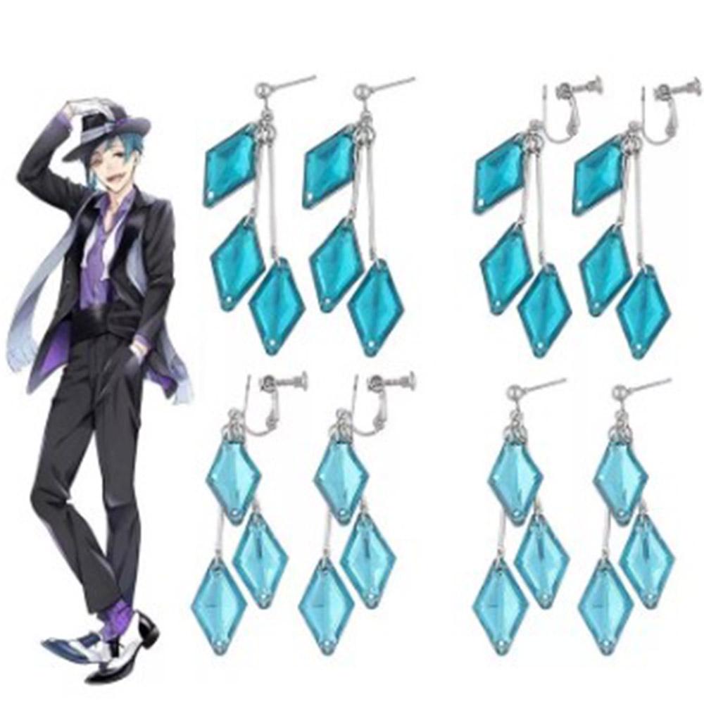 Bông Tai Dạng Kẹp Bằng Acrylic Hình Học Phối Tua Rua Phong Cách Hoạt Hình Wonderland Cho Nữ