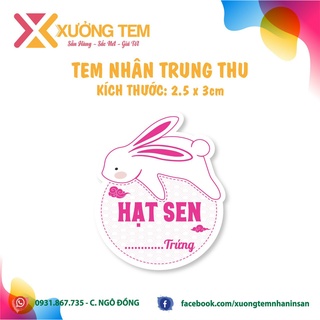 20 Tem Dán Nhân Trung Thu 2023 - Thỏ ngọc