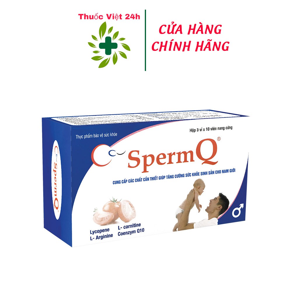 SPERMQ Cung cấp các dưỡng chất cần thiết, tăng cường tổng hợp nội tiết tố hỗ trợ sinh sản ở nam giới