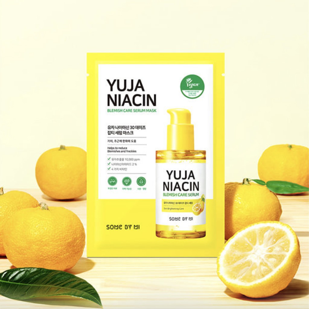 Mặt Nạ Giấy Some By Mi Yuja Niacin Blemish Care Serum Mask - 1 Miếng