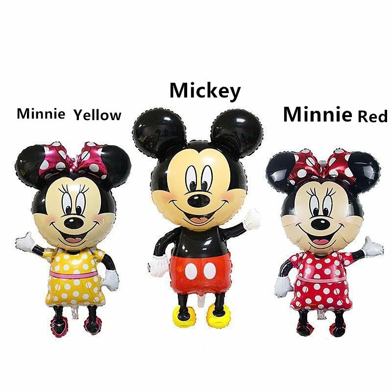 Bong bóng hình chuột Mickey/Minnie 110*68cm trang trí tiệc cưới sinh nhật cho bé