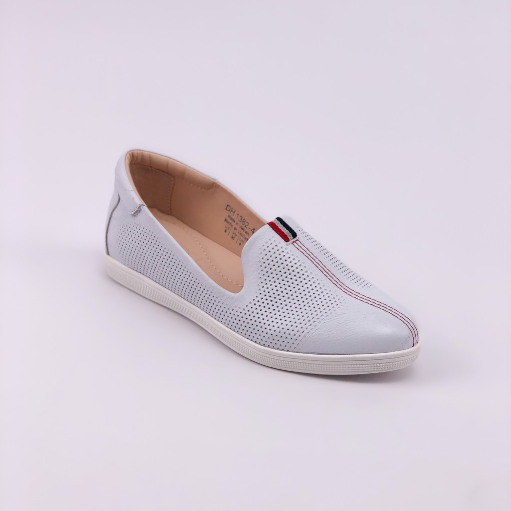 Giày slipon nữ VNXK da thật độn đế 3cm, giày lười da thật độn đế cho nữ - Hàng VNXK - Kimy store