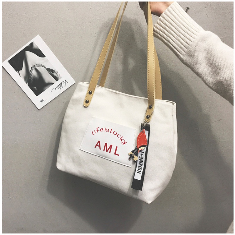 M97-Túi Xách Nữ Vải Canvas Cỡ Lớn Thời Trang Hàn Quốc Mới