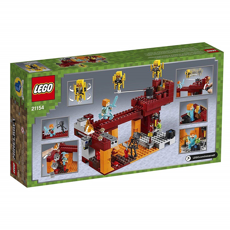 LEGO Minecraft nhập Mỹ 21154 - Xây dựng cầu quỷ lửa BLAZE