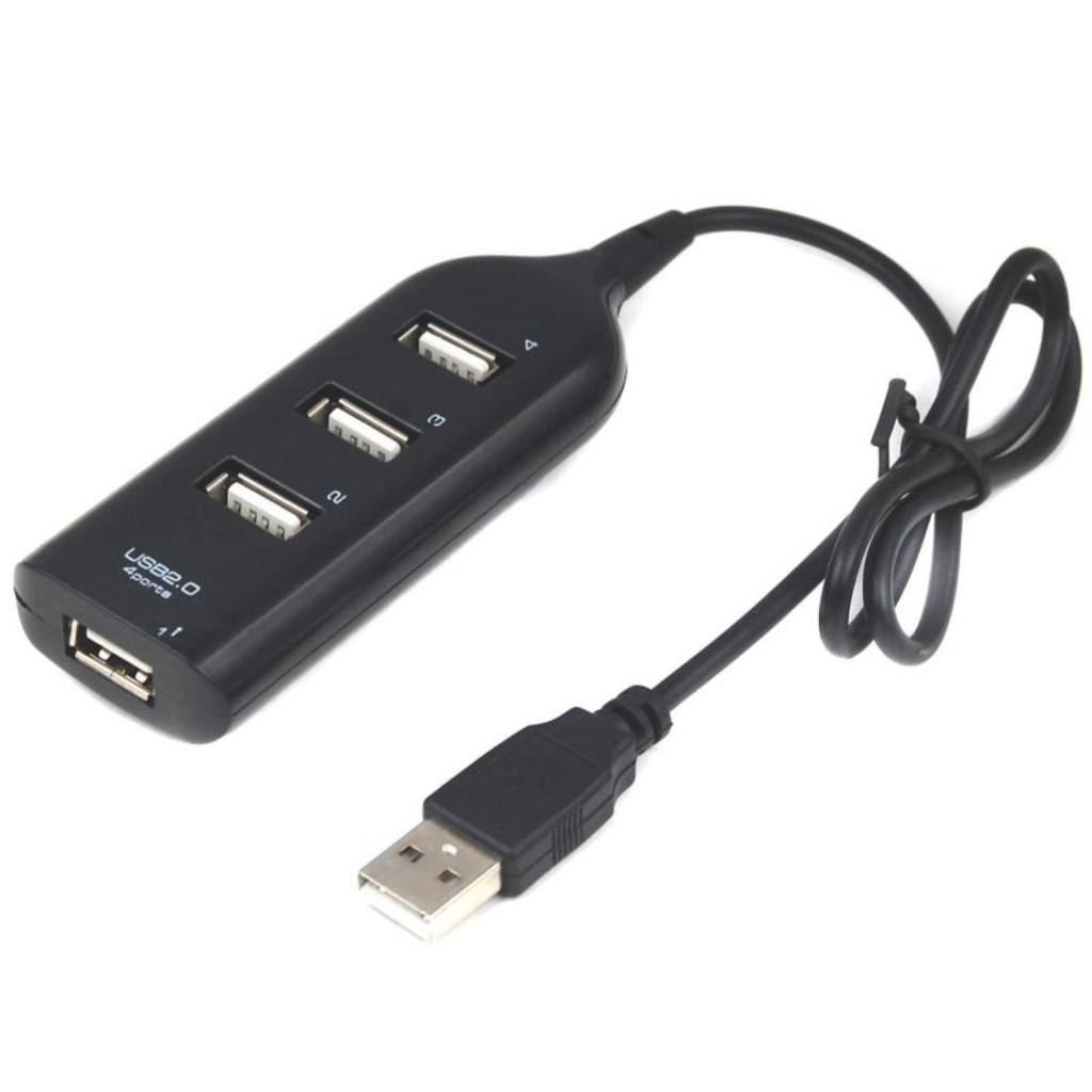 Bộ 2 Bộ chia usb cho máy tính USB 2.0 Hub 4 Port (Đen) 1000000056x2