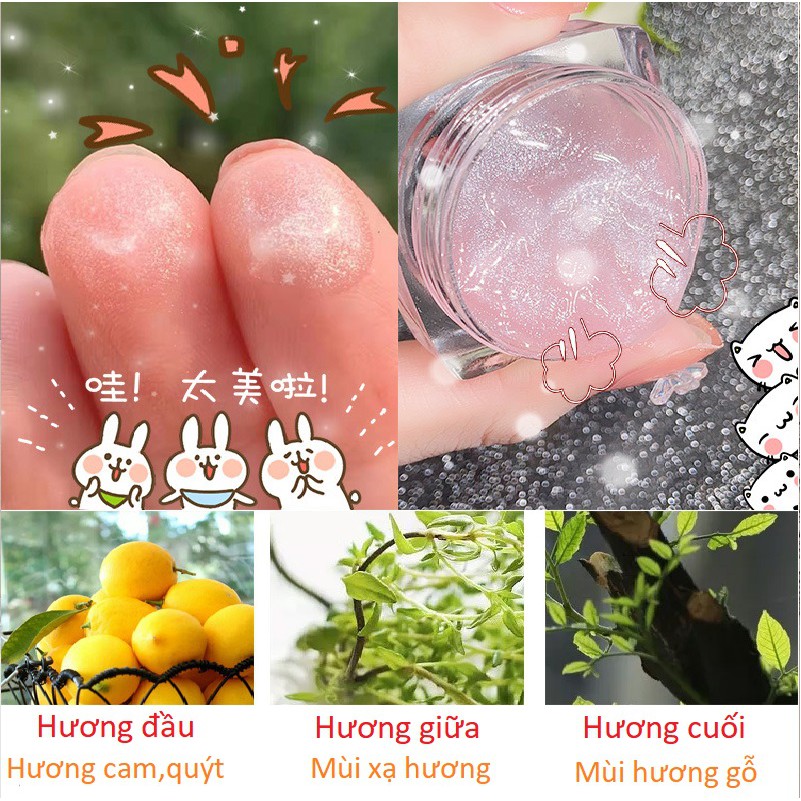 Gel dưỡng ẩm body ánh nhũ bắt sáng hương nước hoa hàng nội địa Trung BD01