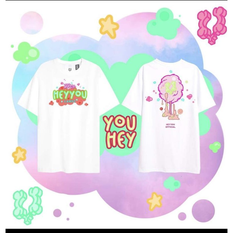Áo thun Tay Lỡ HEY YOU CANDY form unisex (Chính Hãng)