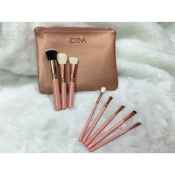 BỘ CỌ ZOEVA 8 CÂY ROSE GOLD