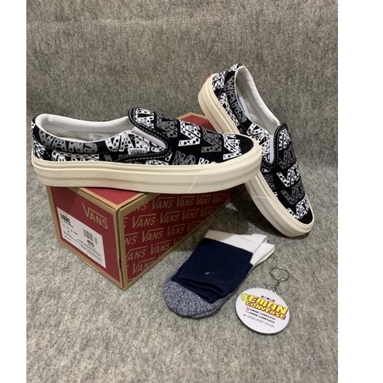 Gắn... (Thanh Toán Tại Chỗ) Giày VANS SLIP ON TRASHER BLACK WHAITE Waffle DT