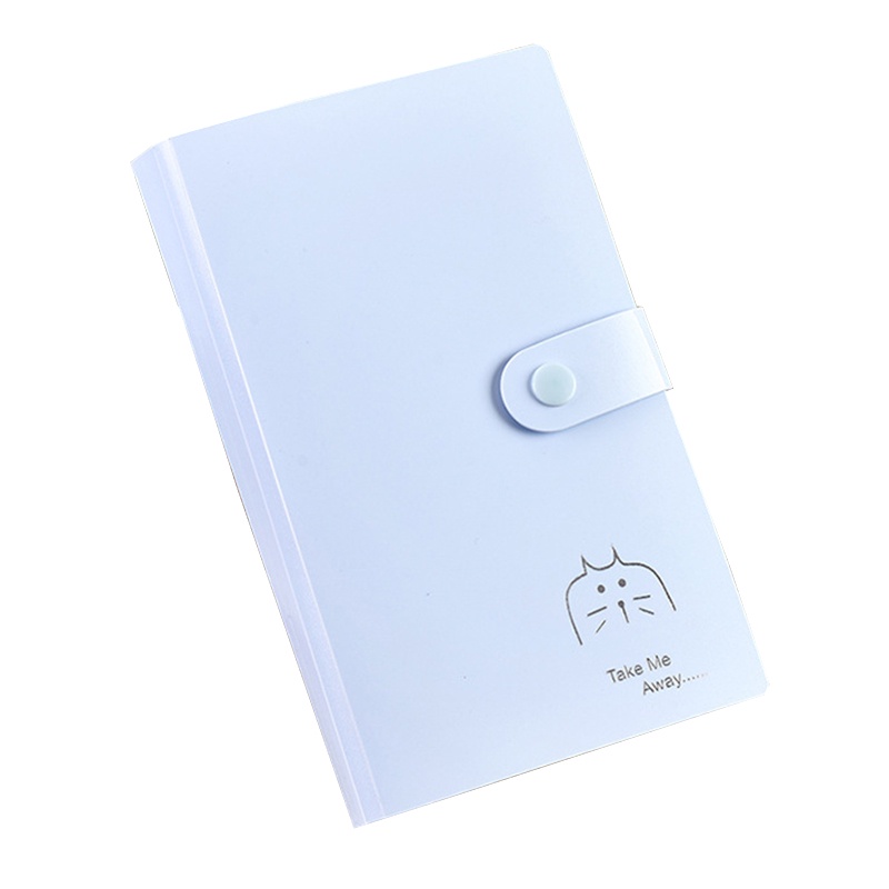 Cuốn Album Đựng Ảnh/Thẻ Màu Trơn Thiết Kế Dễ Thương Tiện Dụng