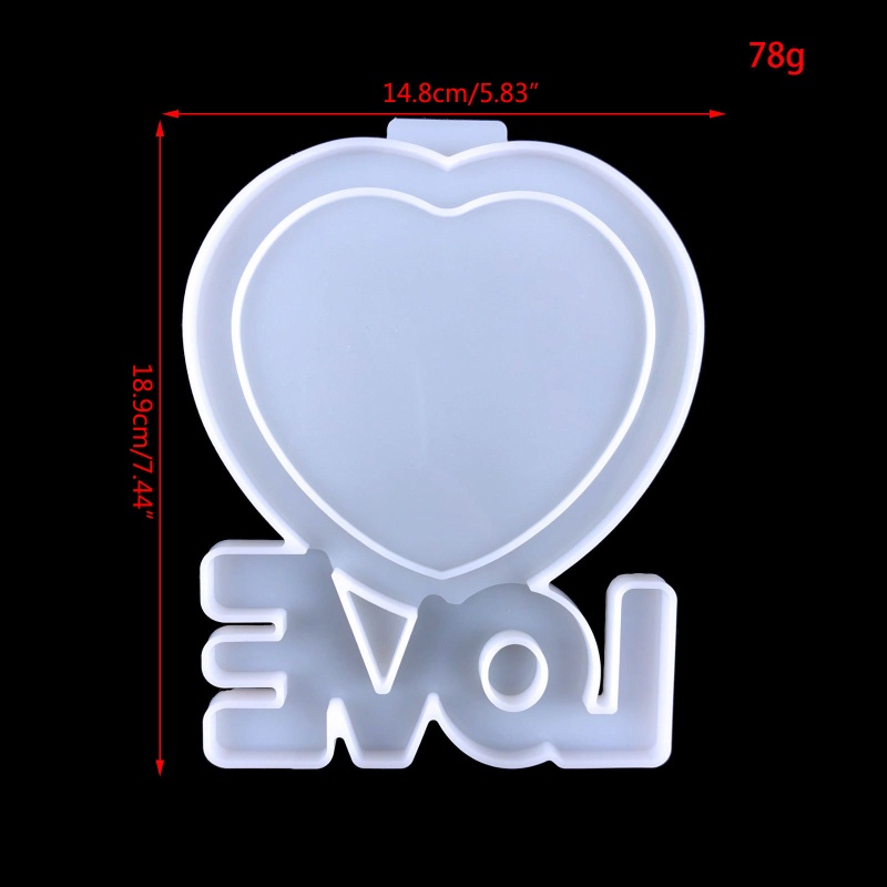 Khuôn Silicone Làm Khung Ảnh Hình Trái Tim Trang Trí Nhà Cửa DIY