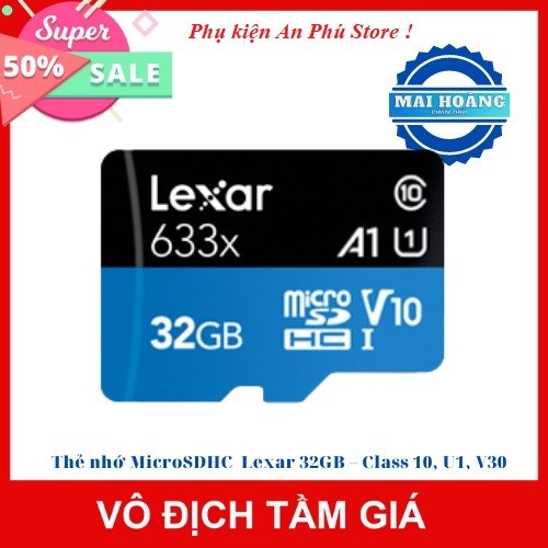 Thẻ nhớ Chính hãng 32GB Lexar MicroSD class 10 UHS-I - 100MB/s (phân phối độc quyền - bảo hành 5 năm) - AnPhuStore