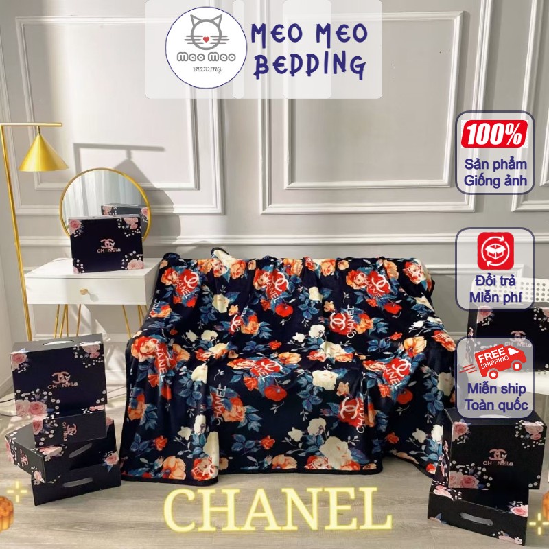 Chăn Lông Tuyết Chanel Nhập Khẩu Cao Cấp Kích Thước 1m5*2m