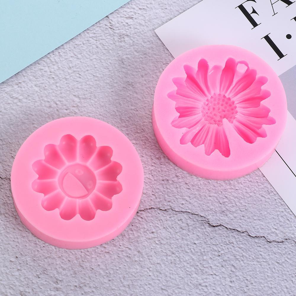 1 Khuôn Silicone Hình Hoa Hướng Dương Làm Trang Sức DIY