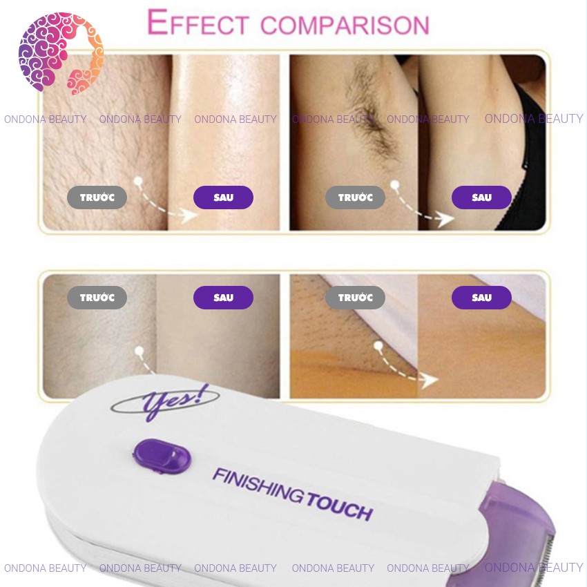 Máy triệt lông mini cảm ứng cầm tay Yes Finishing Touch - Triệt lông toàn thân, gọn nhẹ, dễ sử dụng - Ondona Beauty