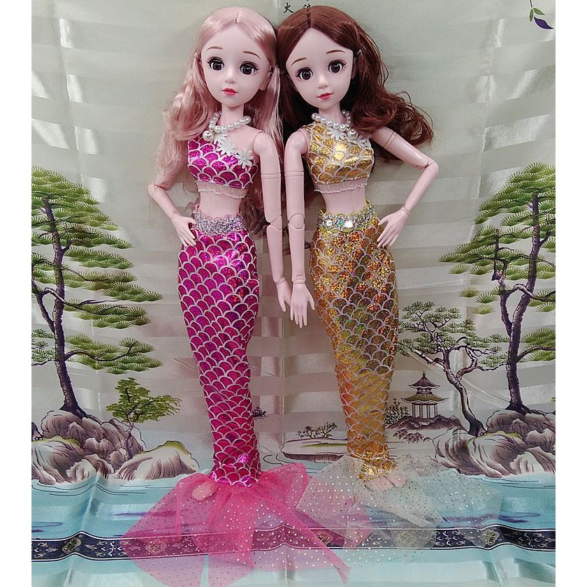 Búp Bê Barbie Nàng Tiên Cá 60cm Xinh Xắn Đáng Yêu Cho Bé