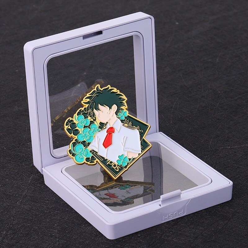 Pin cài áo manga anime My Hero Academia tặng kèm khung trưng bày - GC459