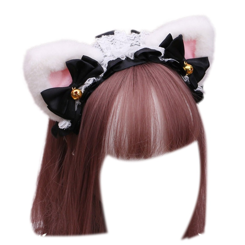 Băng Đô Cài Tóc Hình Nơ Phối Ren Phong Cách Lolita Cho Mèo Cưng