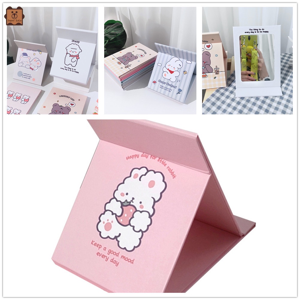 [Hàng mới về] Gương trang điểm để bàn có thể gấp gọn tiện dụng cho gia đình