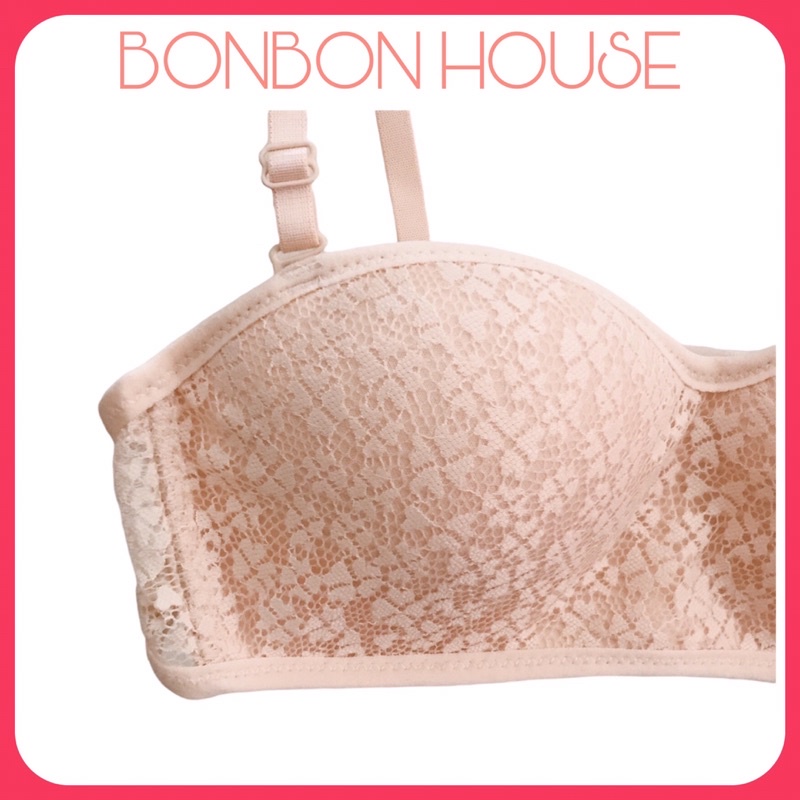 Áo Lót Bra Ren Cup Ngực Mỏng Viền Silicon Chống Tụt