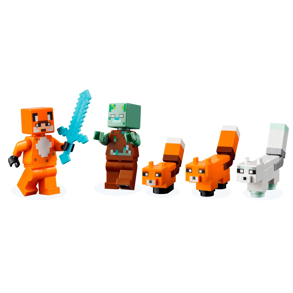 21178 Đồ chơi lắp ráp Iego Minecraft  The Fox Lodge - Đồ chơi xếp hình Ngôi nhà cáo khổng lồ