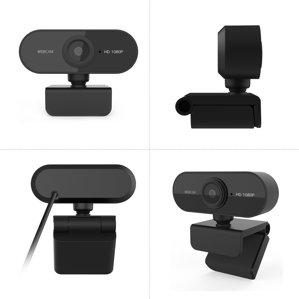 Webcam 1080p Hd 2 Mega Pixel Xoay 360 Độ Tự Động Lấy Nét Kèm Micro Cho Máy Tính