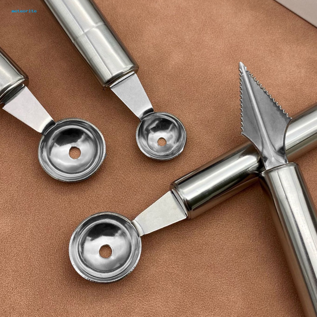 Muỗng Múc Kem/Trái Cây Hình Tròn Bằng Thép Không Gỉ 410