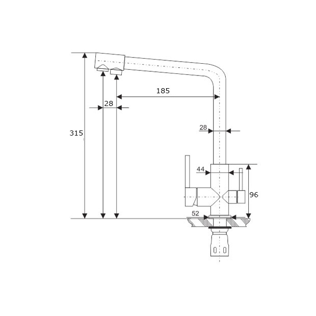 Vòi rửa bát 3 đường nước Zento ZT2091-1 (New)