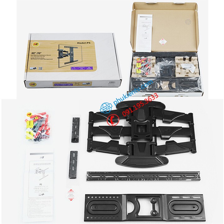 Giá treo tivi xoay đa năng NB P5 - NB P6 32 - 60 / 40 - 70 inch / 45 - 75 Inch - Khung treo tivi 6 cánh tay chịu lực