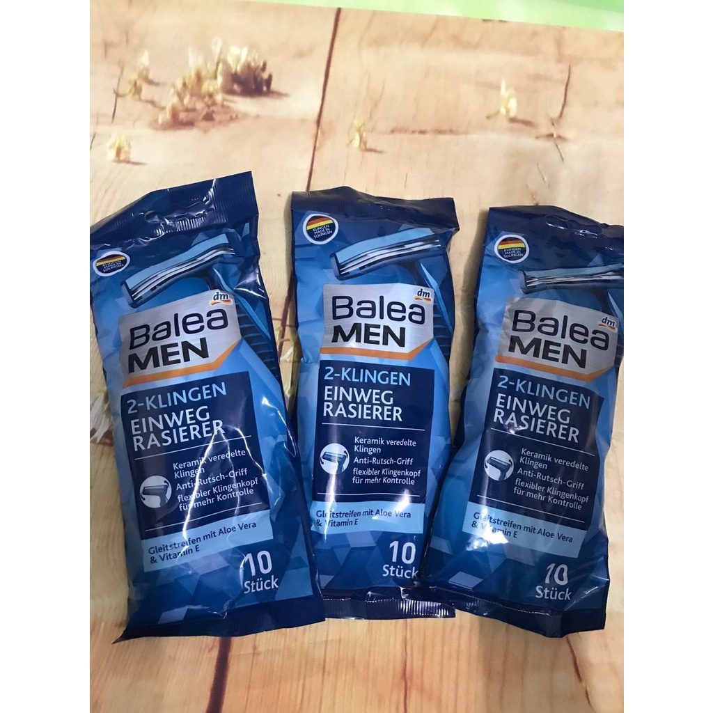 SET 10 DAO CẠO RÂU LƯỠI KÉP  BALEA MEN ĐỨC